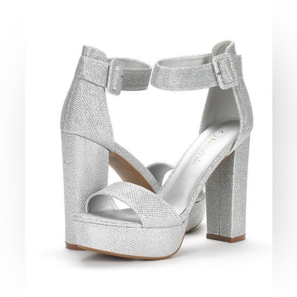 Dream Pairs Women's Hi-Lo High Heel Platform Pump Sandals Formal Heels 9.5 NEW - Picture 2 of 12